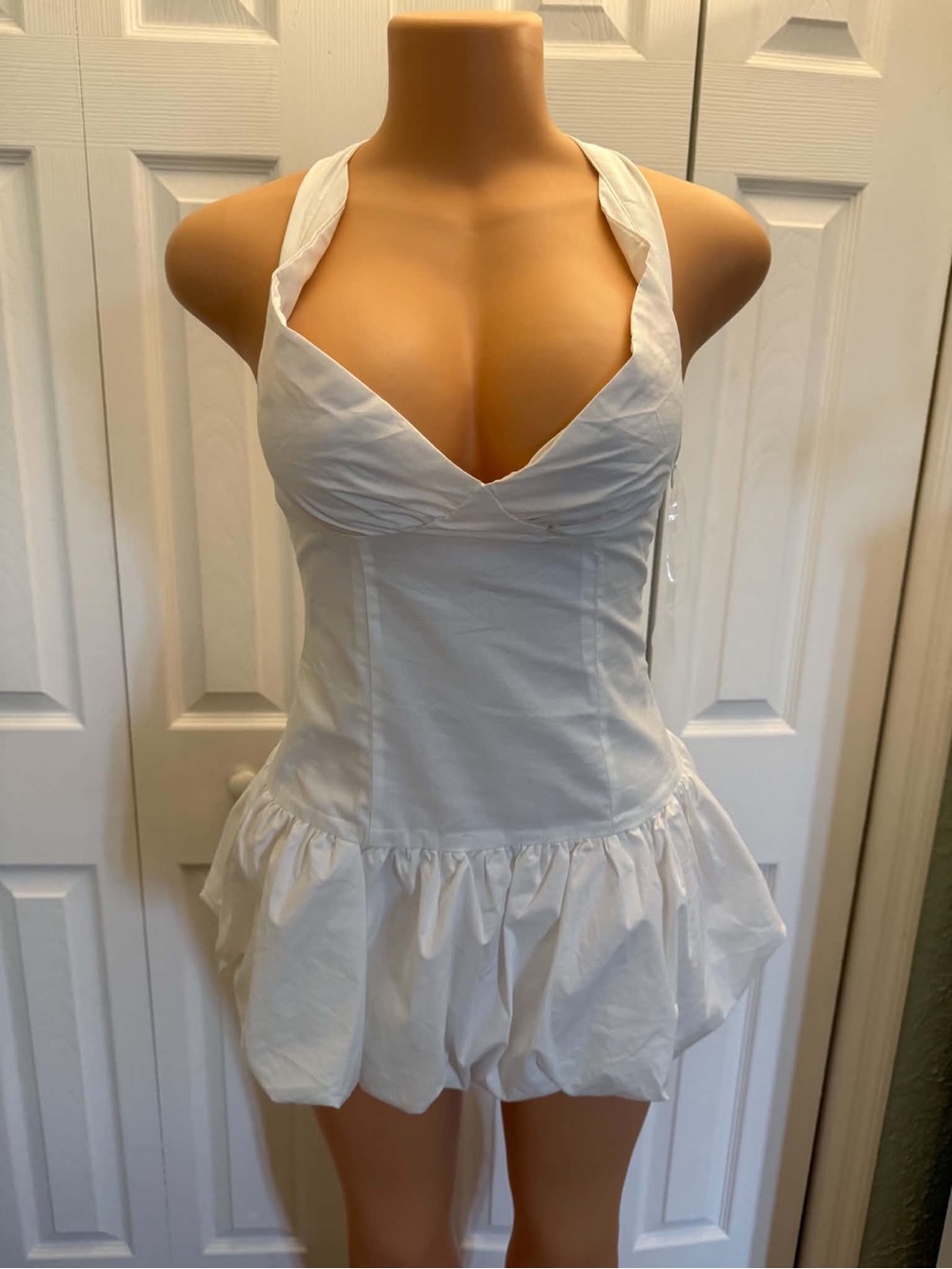 Peppermayo White Bubble Mini Dress NWT Size XS